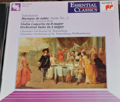 Telemann*, Chamber Orchestra Of St. Petersburg Philharmony*, St. Petersburg Chamber Orchestra*, Lazar Gosman, Lev Shinder* : Banquet Music, Violin Concerto In B Major, Orchestral Suite In A Major (CD, Comp, RM)