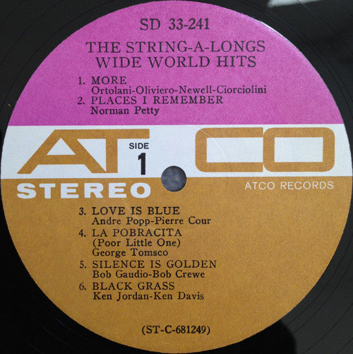 The String-A-Longs : Wide World Hits (LP, Album)