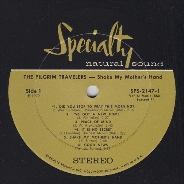 The Pilgrim Travelers : Shake My Mother's Hand (LP, Comp)