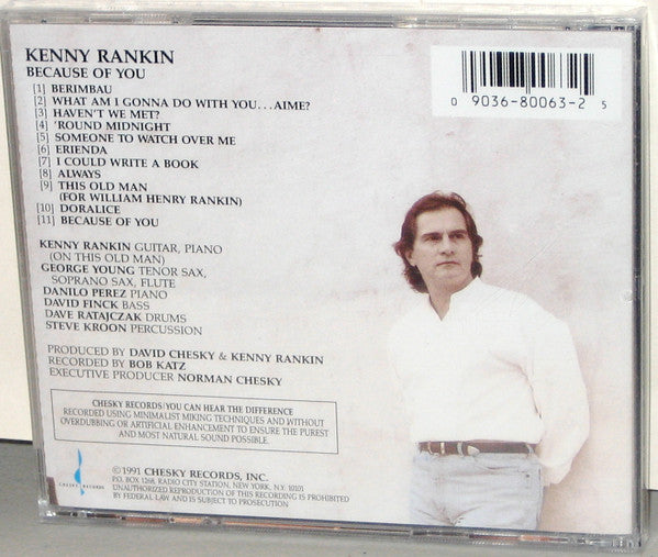 Kenny Rankin : Because Of You (CD, Album)