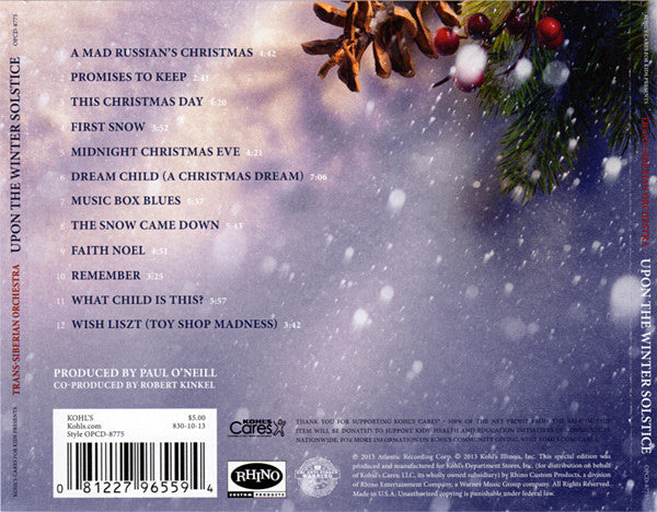 Trans-Siberian Orchestra : Upon The Winter Solstice (CD, Comp)