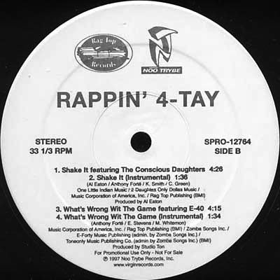 Rappin' 4-Tay : Money Makes The Man (12", Promo)