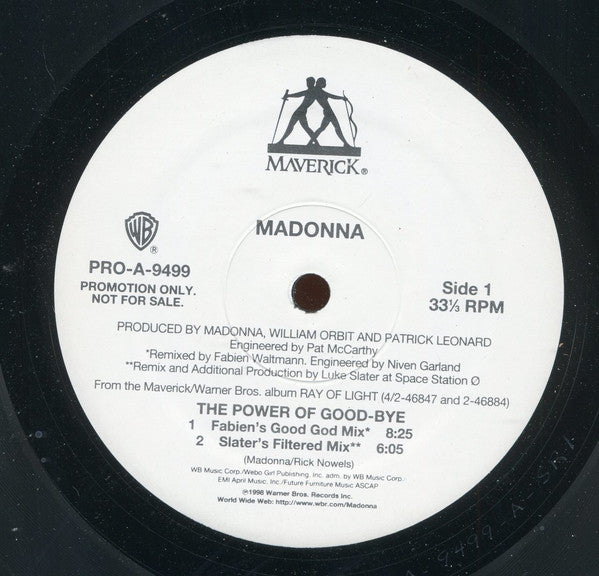 Madonna : The Power Of Good-Bye (12", Promo)