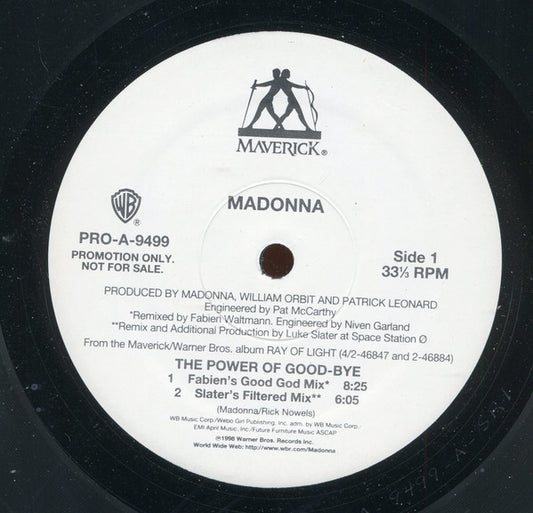 Madonna : The Power Of Good-Bye (12", Promo)