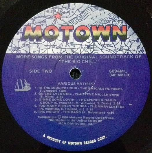 Various : More Songs From The Original Soundtrack Of The Big Chill (LP, Comp)