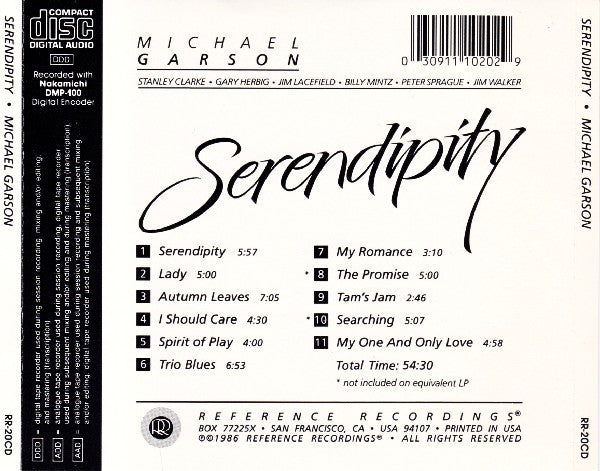 Michael Garson* : Serendipity (CD, Album)