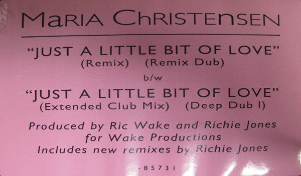 Maria Christensen : Just A Little Bit Of Love (12")