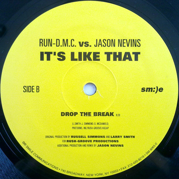Run-D.M.C.* Vs. Jason Nevins : It's Like That (10")