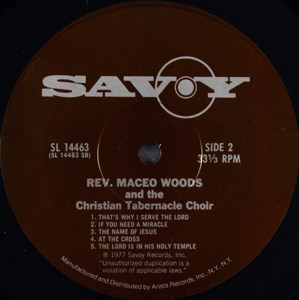 Rev. Maceo Woods And The Christian Tabernacle Concert Choir* : Happy In Jesus (LP)
