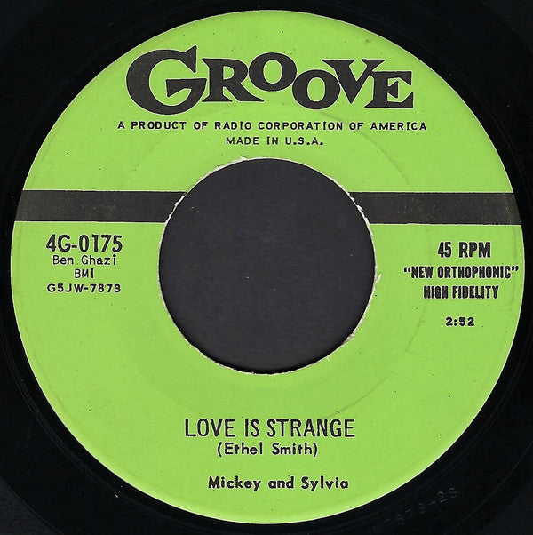 Mickey And Sylvia* : Love Is Strange (7", Single, Ind)
