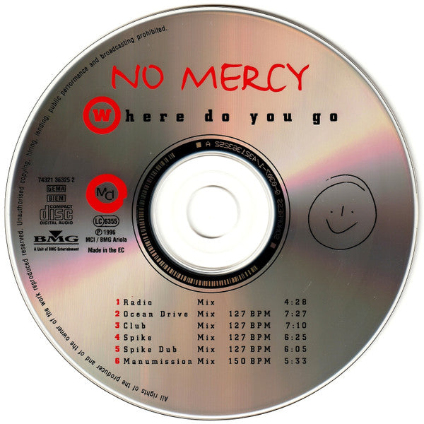 No Mercy : Where Do You Go (CD, Maxi)