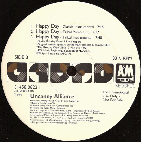 Uncanny Alliance : Happy Day (12", Promo)