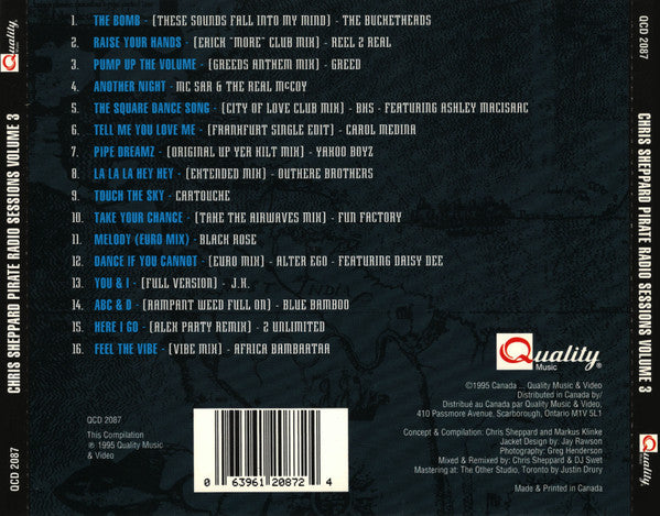 Chris Sheppard : Pirate Radio Sessions Volume 3 (CD, Comp, Mixed)