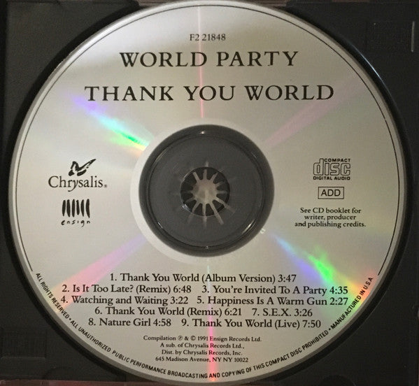 World Party : Thank You World (CD, Comp)