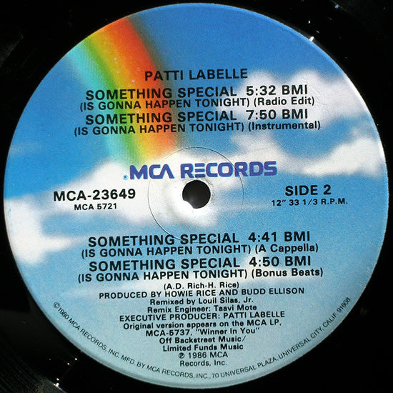 Patti LaBelle : Something Special (Is Gonna Happen Tonight) (12")