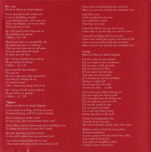 Vonda Shepard : By 7:30 (CD, Album)