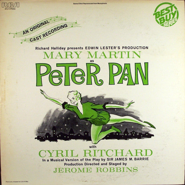 Mary Martin : Peter Pan (An Original Cast Recording) (LP, RE)
