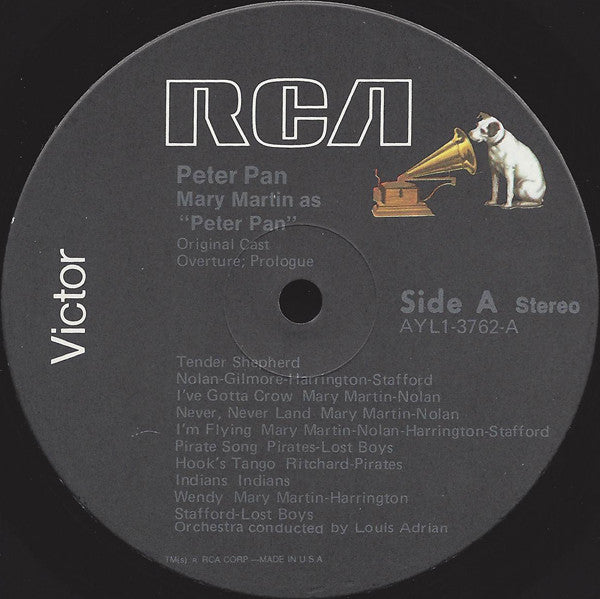 Mary Martin : Peter Pan (An Original Cast Recording) (LP, RE)