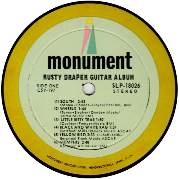 Rusty Draper : Plays Guitar (LP, Album)