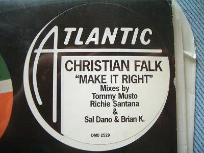 Christian Falk featuring Demetreus : Make It Right (2x12", Promo)