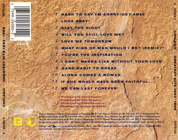 Chicago (2) : Greatest Hits 1982-1989 (CD, Comp, SRC)
