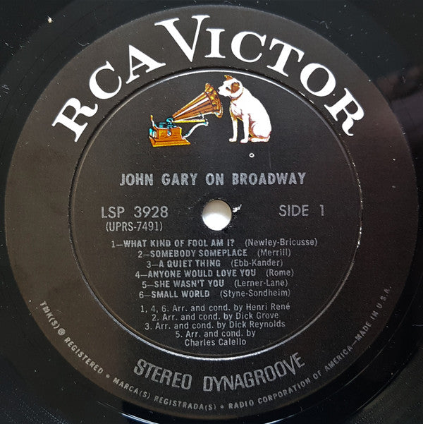 John Gary : John Gary On Broadway (LP, Album, Hol)