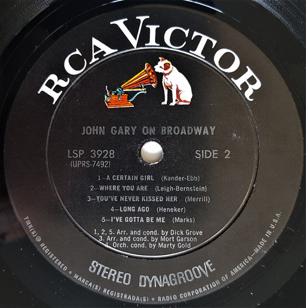 John Gary : John Gary On Broadway (LP, Album, Hol)