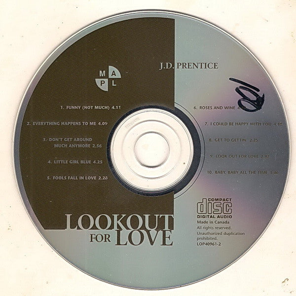 J.D. Prentice : Lookout For Love (CD, Album)