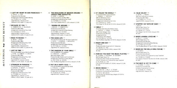 Tony Bennett : The Ultimate Tony Bennett (CD, Comp, RM)