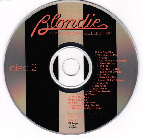 Blondie : The Platinum Collection (2xCD, Comp, Club)