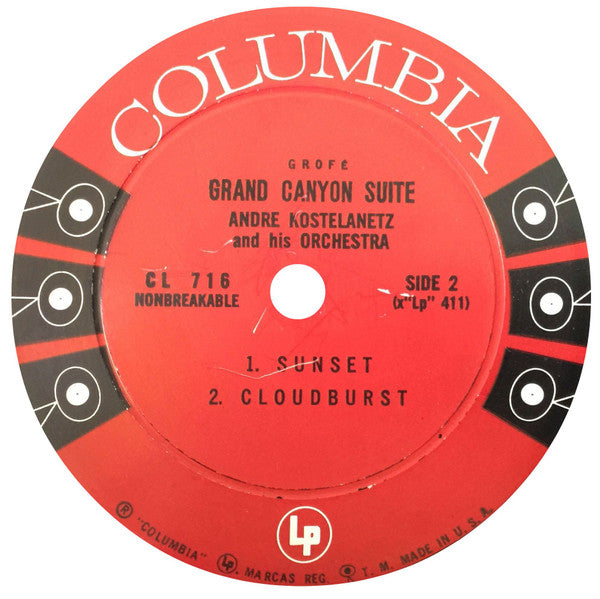 Andre Kostelanetz And His Orchestra* : Grand Canyon Suite Featuring On The Trail  (LP, Mono)