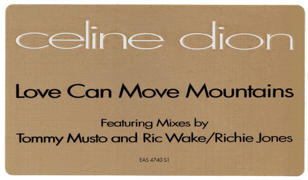 Celine Dion* : Love Can Move Mountains (12", Promo)