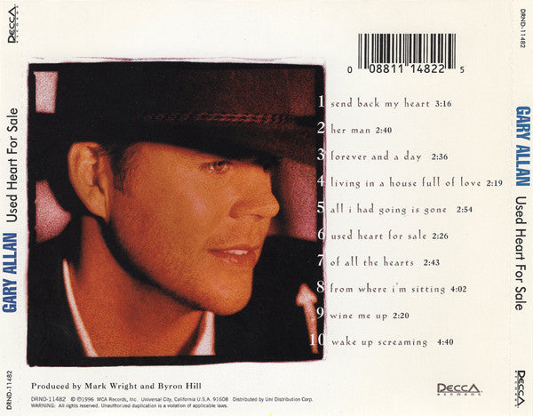 Gary Allan (2) : Used Heart For Sale (CD, Album)