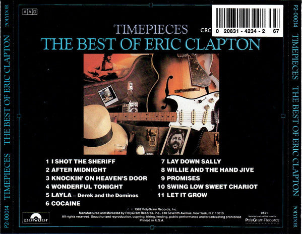 Eric Clapton : Time Pieces - The Best Of Eric Clapton (CD, Comp, Club, RE, CRC)