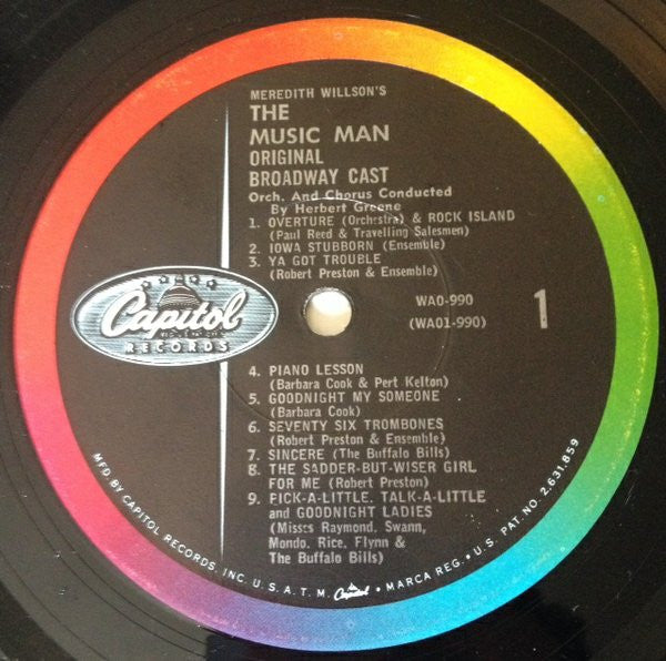 Meredith Willson : The Music Man - Original Broadway Cast (LP, Album, Mono, RE, Gat)
