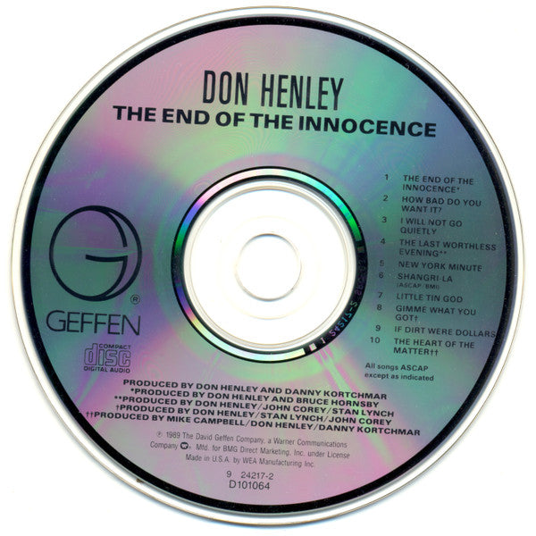 Don Henley : The End Of The Innocence (CD, Album, Club)