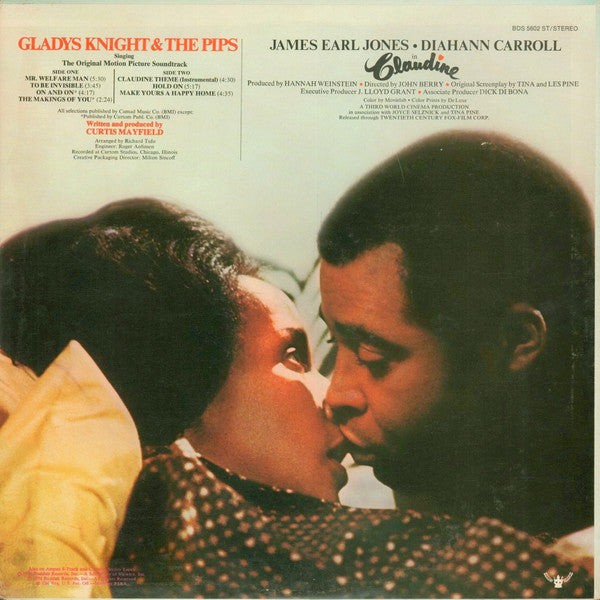 Gladys Knight & The Pips* : Singing The Original Motion Picture Soundtrack / Claudine (LP, Album, Son)