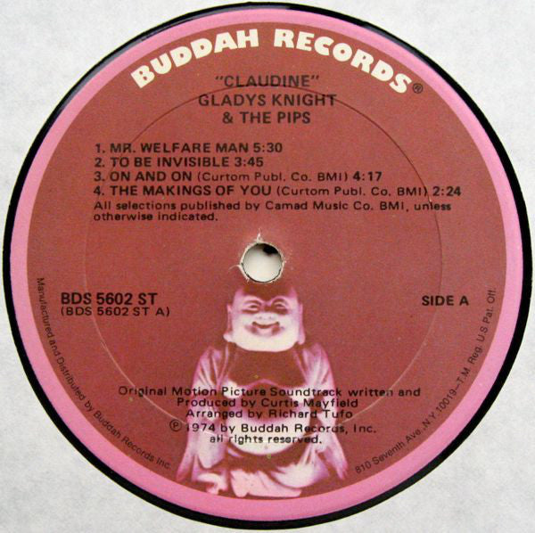 Gladys Knight & The Pips* : Singing The Original Motion Picture Soundtrack / Claudine (LP, Album, Son)