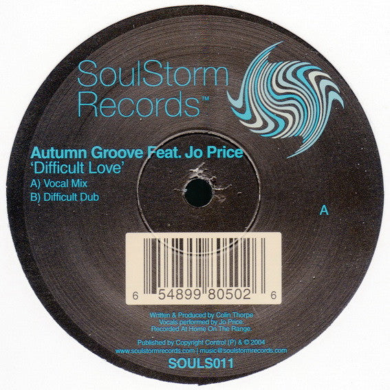 Autumn Groove : Difficult Love (12")
