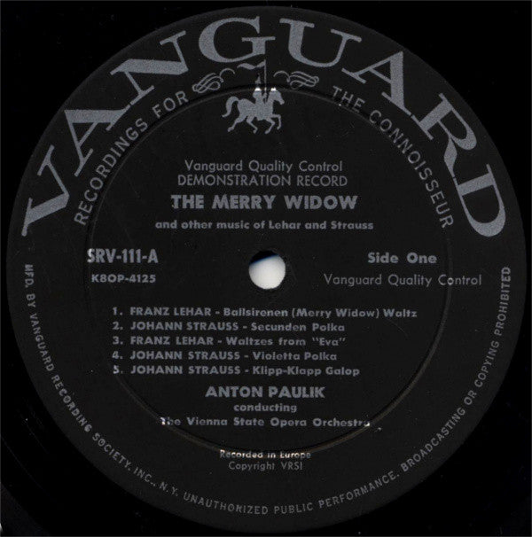 Lehár* And Strauss* - Anton Paulik Conducting The Vienna State Opera Orchestra* : The Merry Widow Waltz And Other Music Of Lehár And Strauss (LP, Album)