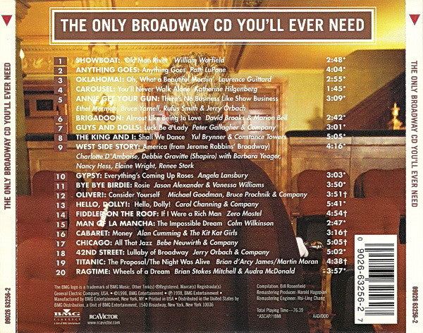 Various : The Only Broadway CD You'll Ever Need  (CD, Comp)