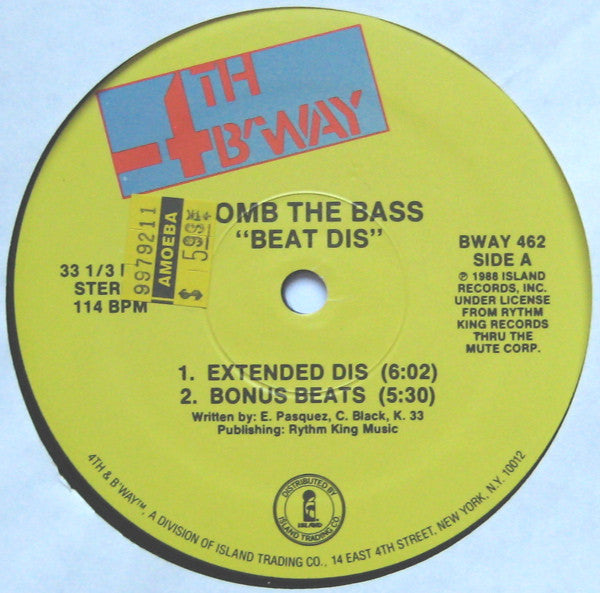 Bomb The Bass : Beat Dis (12")