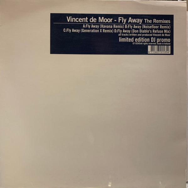 Vincent De Moor : Fly Away (The Remixes) (2x12", Ltd, Promo)