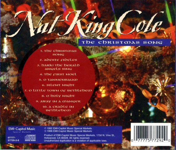 Nat King Cole : The Christmas Song (CD, Comp)