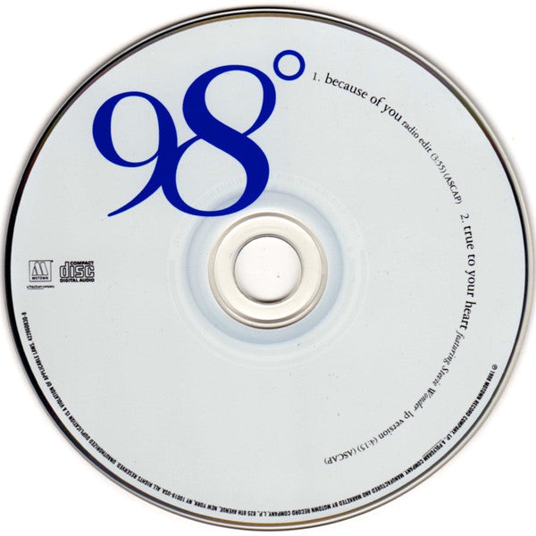 98 Degrees : Because Of You (CD, Single)