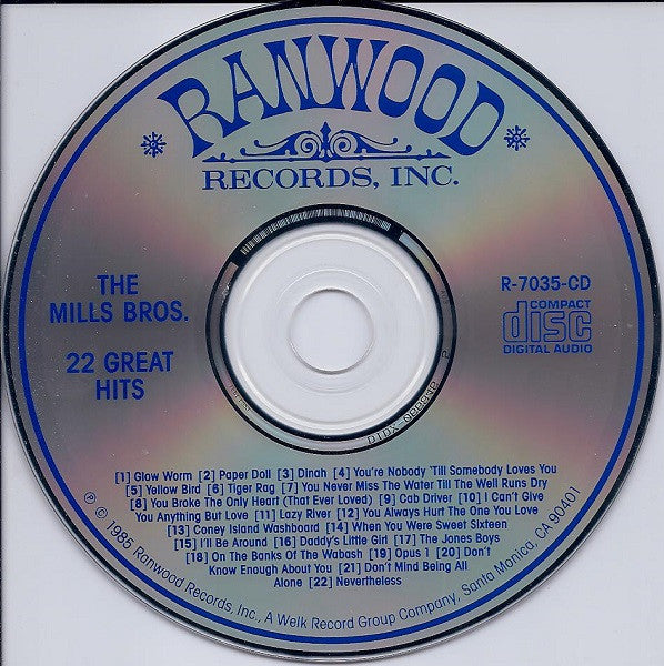 The Mills Bros.* : 22 Great Hits (CD, Comp, RE)