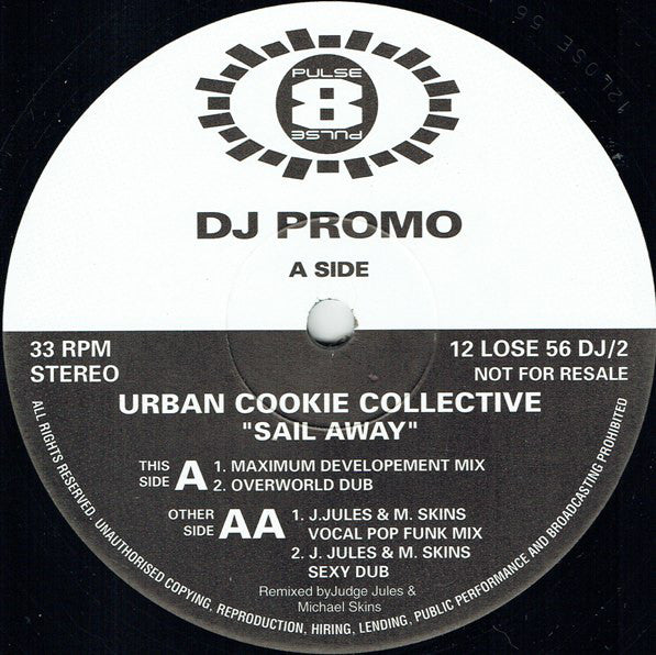 Urban Cookie Collective : Sail Away (12", Promo)