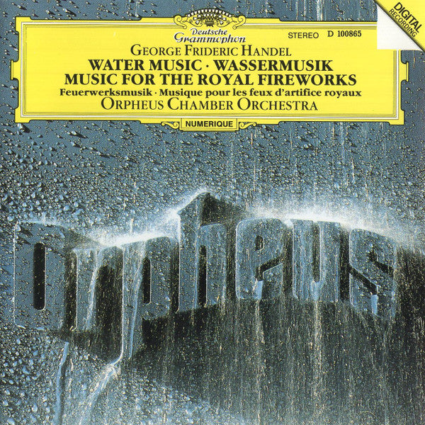 George Frideric Handel* - Orpheus Chamber Orchestra : Music For The Royal Fireworks HWV 351 / Water Music HWV 348 - 350 - 349 (CD, Album, Club)