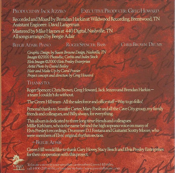 The Beegie Adair Trio : Love, Elvis (CD, Album)