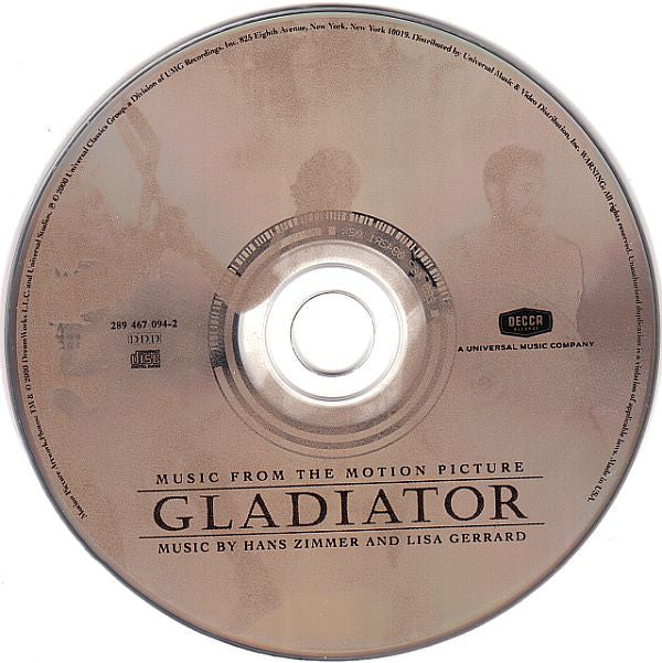 Hans Zimmer And Lisa Gerrard : Gladiator (Music From The Motion Picture) (CD, Album)